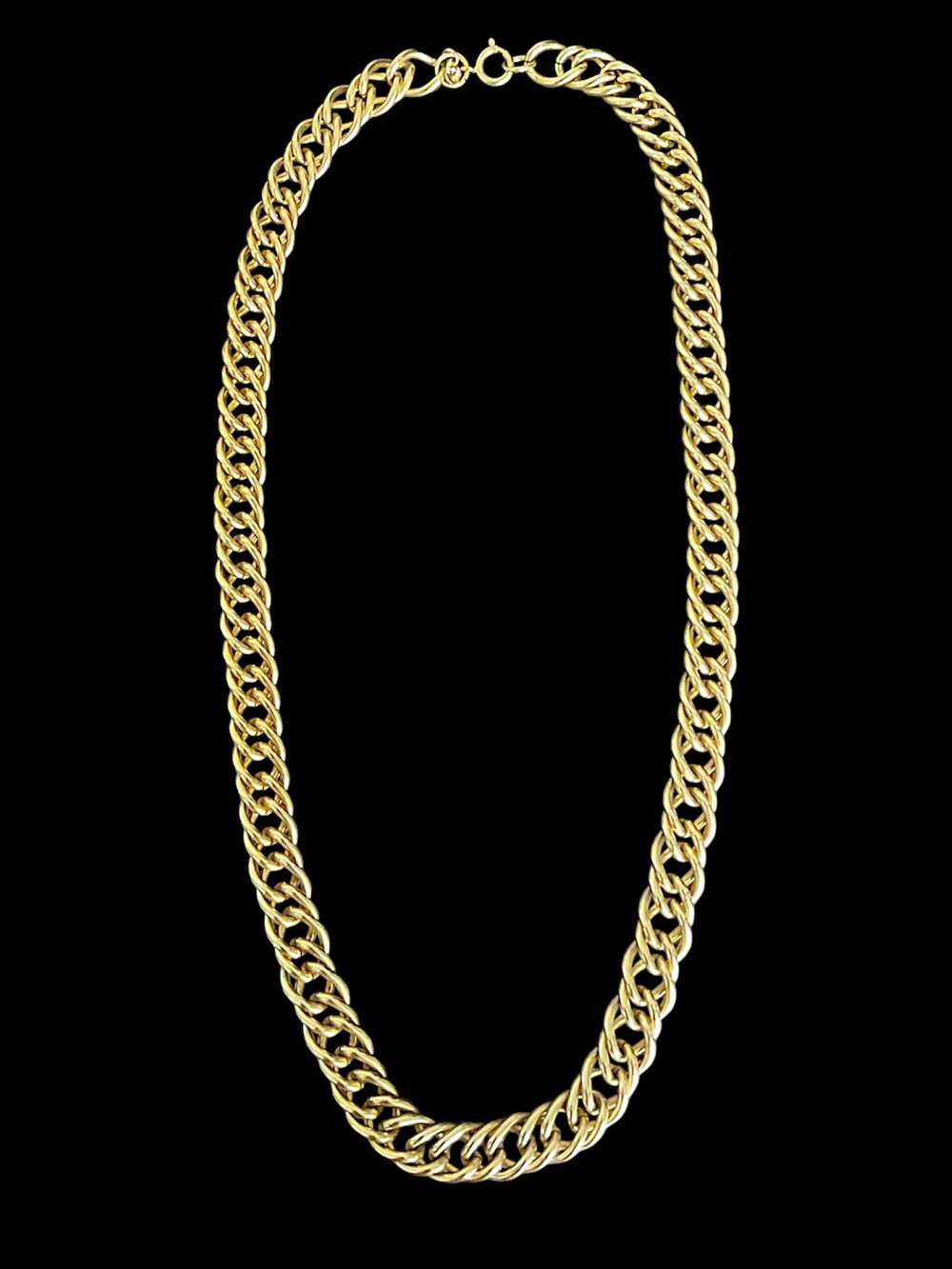 Erwin Pearl Chain Link Chunky Gold Tone Necklace 29.5”